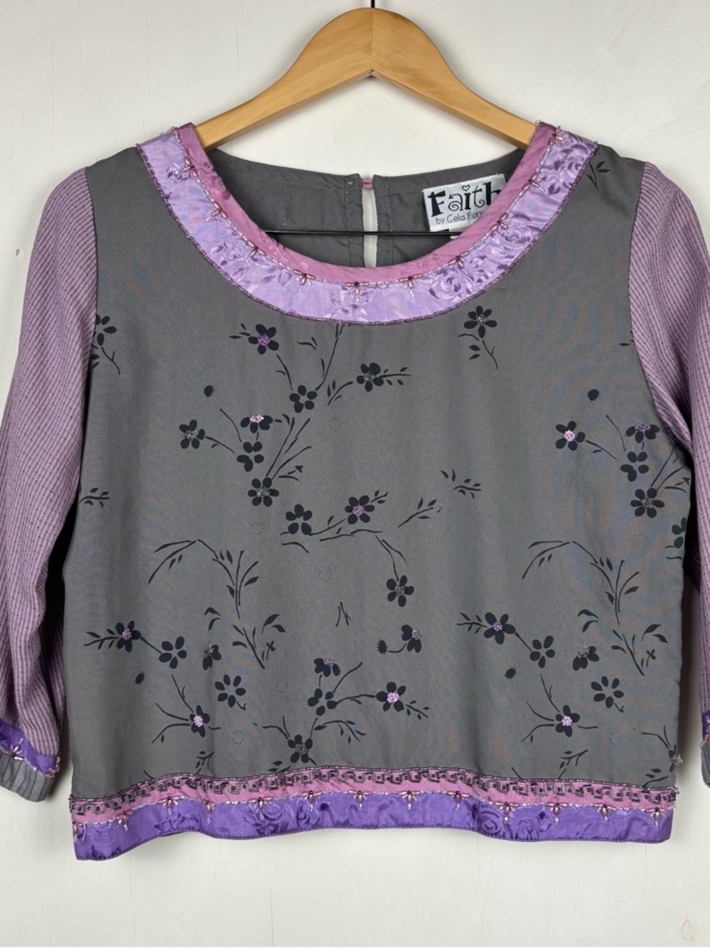 Faith by Celia Forrester Beaded Fairycore Blouse XS